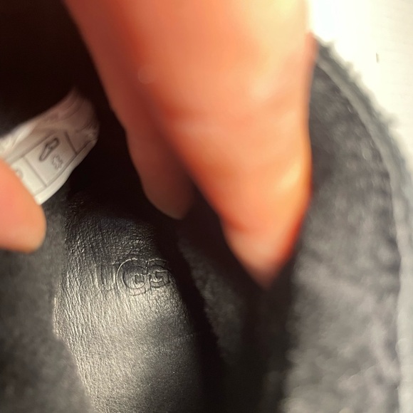 UGG Black Heeled Boots with Suede Finish - Picture 8 of 12